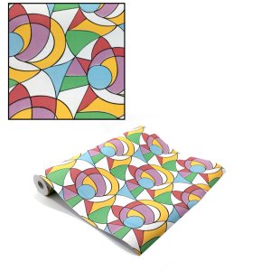 Vitray Desenli 45cm Eninde Yapışkanlı Dekoratif Cam Filmi 1 Metre Fiyatıdır