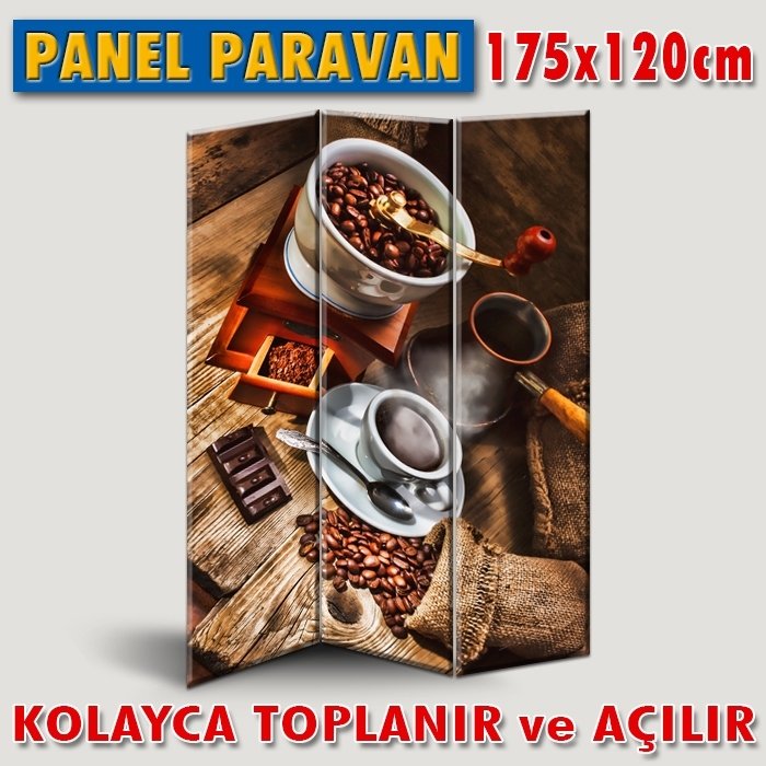 GÖRSELLİ KATLANIR PANEL BÖLME SİSTEMİ - KAHVE GÜZELLİĞİ