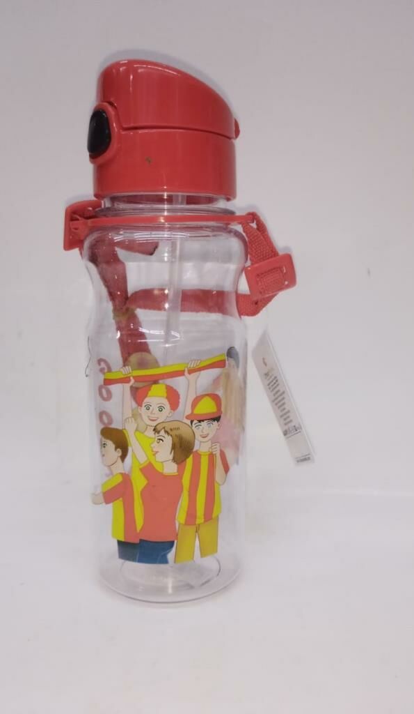 Sarı Kırmızı Renkli Futbol Toplu Suluk 500ml Su Matarası Kırılmaz  En Sağlıklı İçecek Kabı