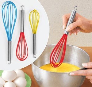 İnox Saplı Mini Silikon Yumurta Çırpıcısı 20cm