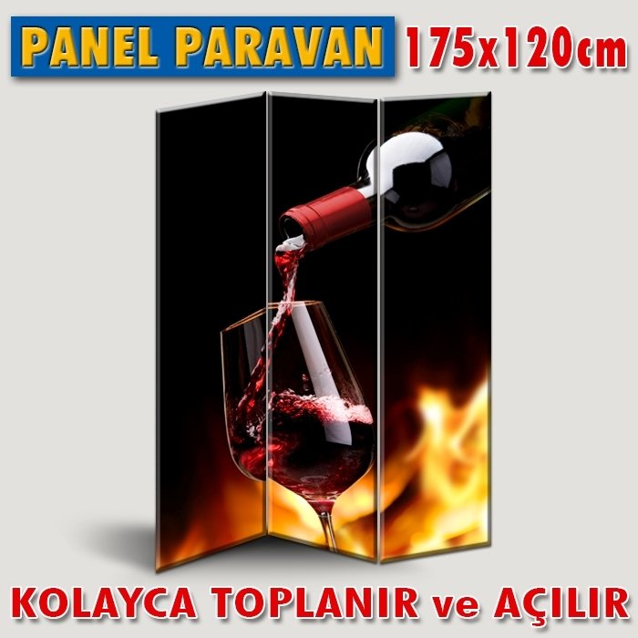 GÖRSELLİ KATLANIR PANEL BÖLME SİSTEMİ - KAN KIRMIZISI
