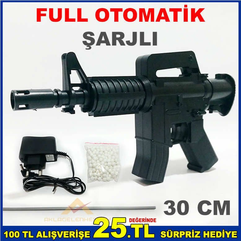 TAM OTOMATİK ŞARJLI BONCUK ATAN OYUNCAK TÜFEK
