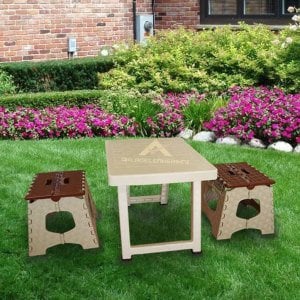 Pratik Katlanabilir Piknik Masası 40x52x4cm Ebatında Şık Tasarım Portatif Eğitici Piknik Sehpası