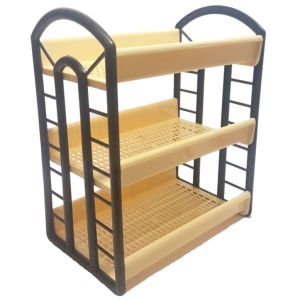 3 Katlı Kaliteli Plastik Bulaşıklık Ve Mutfak Bardak Rafı