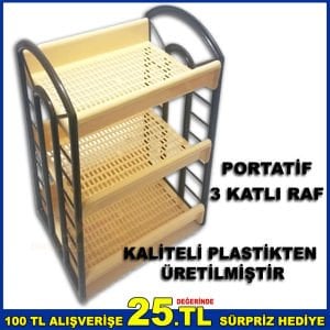 3 Katlı Kaliteli Plastik Bulaşıklık Ve Mutfak Bardak Rafı