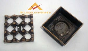 ANTİKA TARZ ESKİTME DÖKÜM KÜL TABLASI KARE-BAKIR