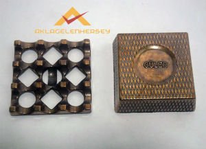 ANTİKA TARZ ESKİTME DÖKÜM KÜL TABLASI KARE-BAKIR