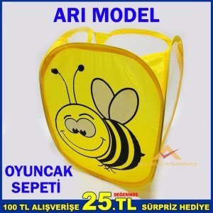 ARI FİGÜRLÜ ÇAMAŞIR VE OYUNCAK SEPETİ