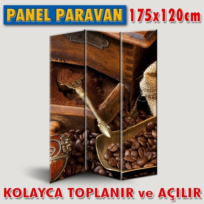 GÖRSELLİ KATLANIR PANEL BÖLME SİSTEMİ - KAHVE & ESTETİK