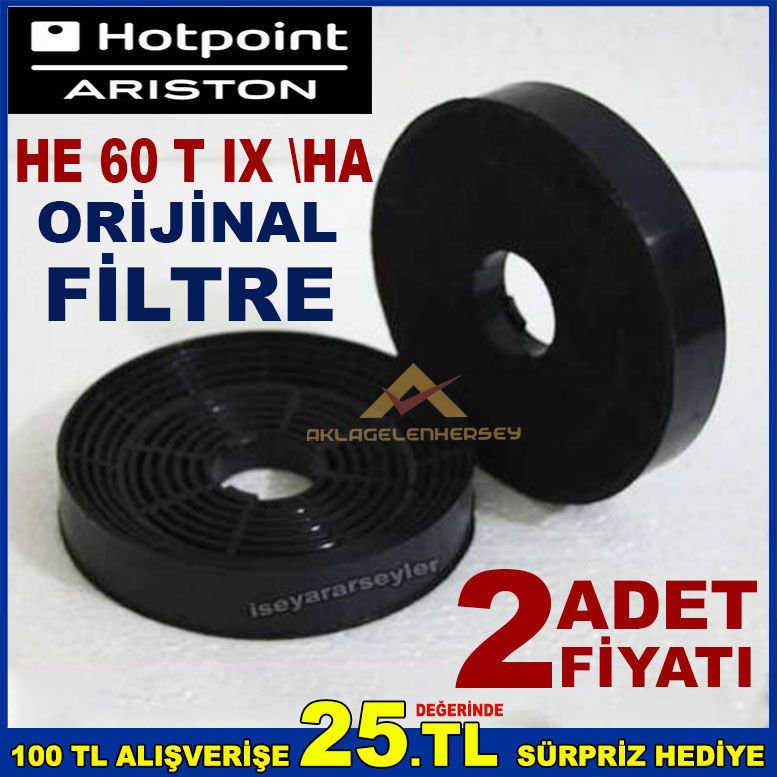 HOTPOİNT HE 60 T IX \HA ANKASTRE DAVLUMBAZ FİLTRESİ ARİSTON HE 60 T IX \HA ASPİRATÖR KARBON FİLTRE