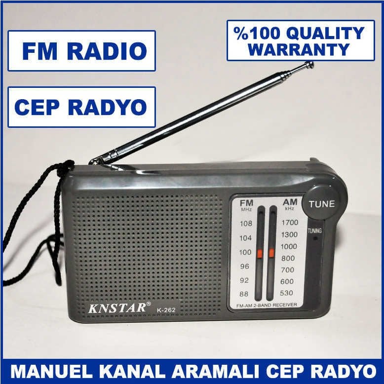 Manuel Kanal Aramalı FM Radyo - Mini Cep Radyosu - KNSTAR K-262
