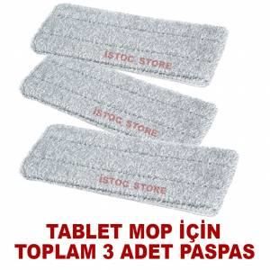 Sihirli Tablet Mop 3 adet Orijinal Paspas Yedeği Microfiber 32x12 Mükemmel Silici Yedek Mob Paspası