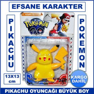 Efsane Karakter Pikachu Oyuncağı 13x3cm Büyük Boy - Pokemon Oyuncağı Kaliteli ve Dayanıklı