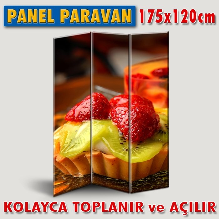 GÖRSELLİ KATLANIR PANEL BÖLME SİSTEMİ - MEYVELİ TART
