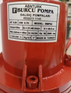 Bakır Sargılı Profesyonel Dalgıç Pompa 50metre Derinden Su Çeken