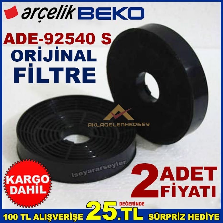 ARÇELİK BEKO ADE 92540 S ANKASTRE DAVLUMBAZ ASPİRATÖR FİLTRE