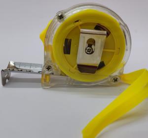 Şeffaf Kasalı Şerit Çelik Metre 5 metre Boy-25mm Fren Sistemli Otomatik Sağlam Şık Şerit Metre