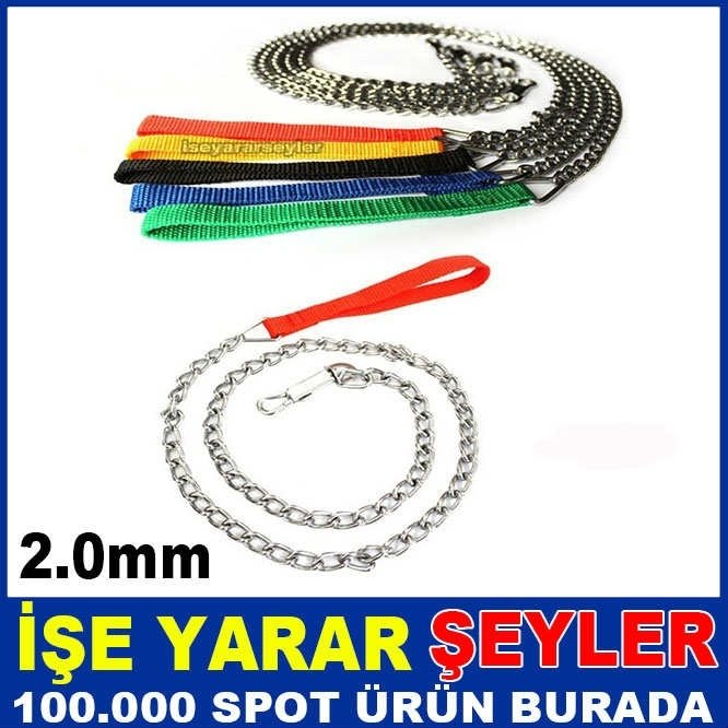 2.0mm KALINLIK 100cm KÖPEK GEZDİRME ZİNCİRİ