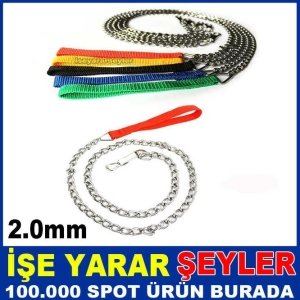 2.0mm KALINLIK 100cm KÖPEK GEZDİRME ZİNCİRİ