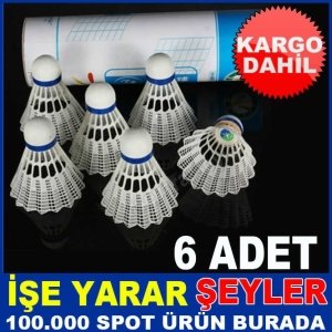 6'lı YÜKSEK KALİTE PLASTİK BADMİNTON TOP SETİ K