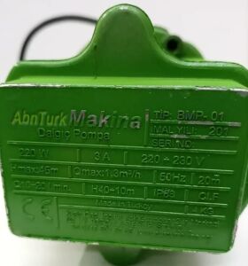 TürkMalı 1/2'' Metal Gövde Elektromanyetik Bakır Sargılı Dalgıç Pompa 55mt Yarım Parmak 2 Yıl Garanti