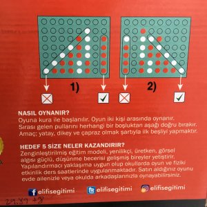 Plastik 3D Hedef 3-4-5 (Bingo) Zeka Strateji Oyunu Akıl Oyunu