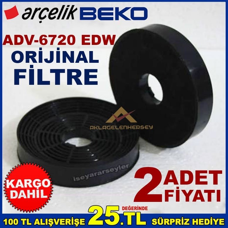 ARÇELİK BEKO ADV 6720 EDW ANKASTRE DAVLUMBAZ ASPİRATÖR FİLTRE