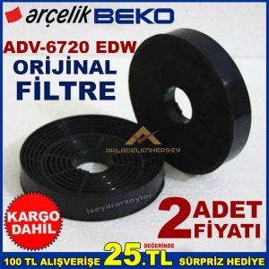 ARÇELİK BEKO ADV 6720 EDW ANKASTRE DAVLUMBAZ ASPİRATÖR FİLTRE