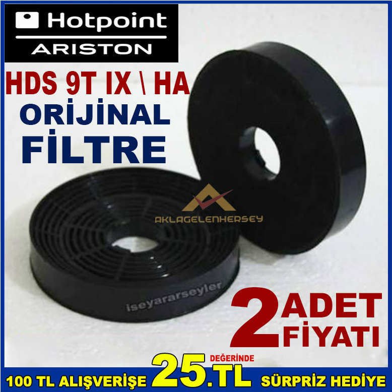 HOTPOİNT HDS 9T IX \ HA ANKASTRE DAVLUMBAZ FİLTRESİ ARİSTON 9T IX \ HA ASPİRATÖR KARBON FİLTRE