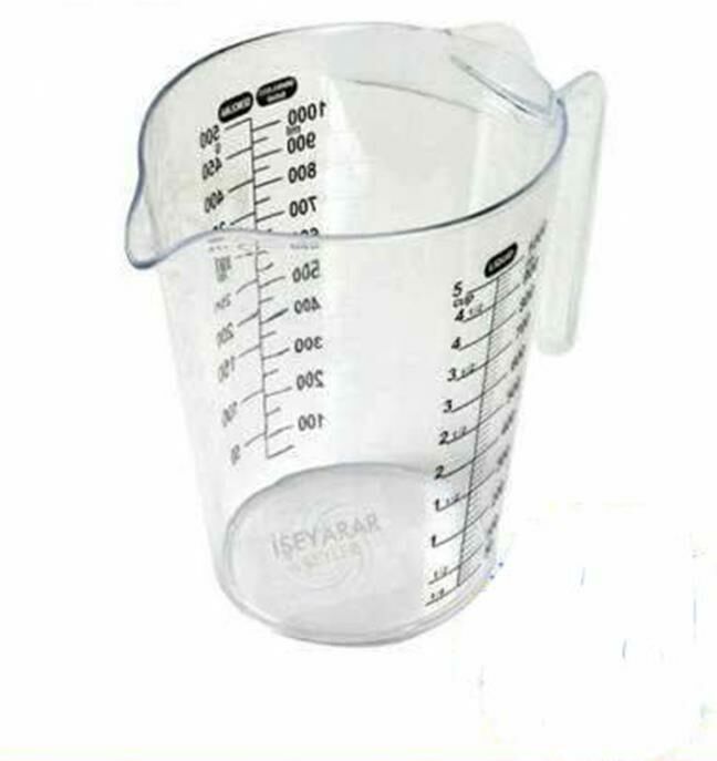 Portatif Neon Dereceli Ölçü Kabı 1000 ml Kdd