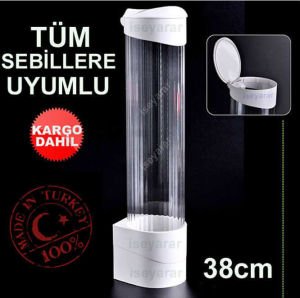 TÜM SU SEBİLLERİ İÇİN KOLAY MONTE KARTON BARDAK DİSPENSERİ