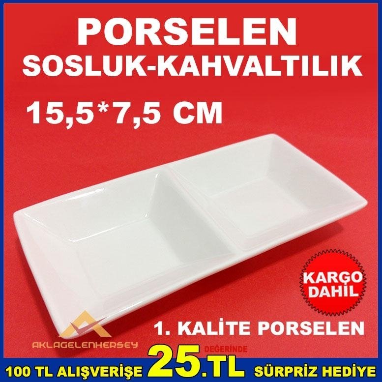 2 GÖZLÜ MİNİ PORSELEN SOSLUK KAHVALTILIK