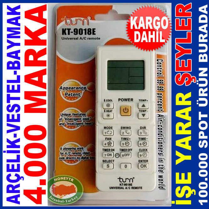 4000 MODEL KLİMAYA UYUMLU AKILLI KLİMA KUMANDASI TÜM FONKSİYONLARI ÇALIŞIR