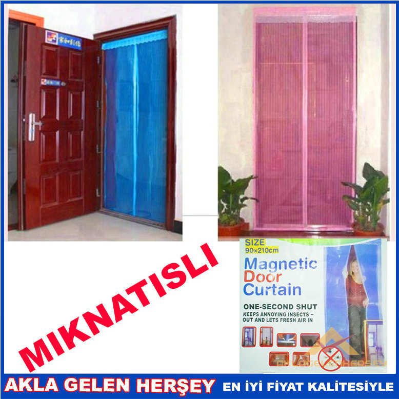 90x219cm MIKNATISLI KAPI SİNEKLİK TÜL