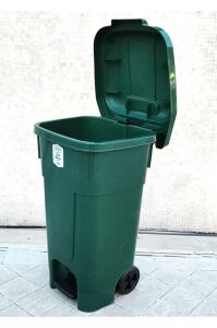80 Litre Kapasiteli Büyük Boy Pedallı Çöp Kovası Kapaklı Ve Tekerlekli Çöp Konteyneri 80 litre Çöp Konteyneri