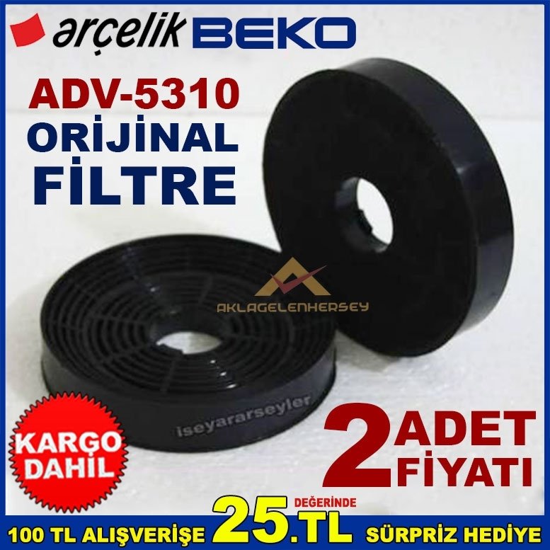 ARÇELİK BEKO ADV 5310 ANKASTRE DAVLUMBAZ KARBON ASPİRATÖR FİLTRE