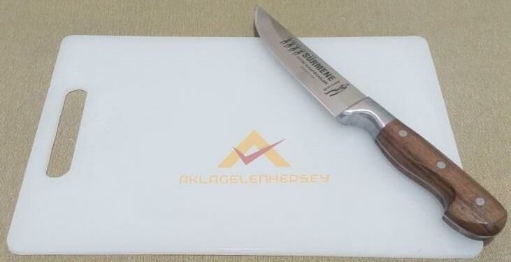 1. KALİTE ŞEFFAF PLASTİKTEN ÜRETİM 32x21cm SEBZE-ET KESİM PANOSU