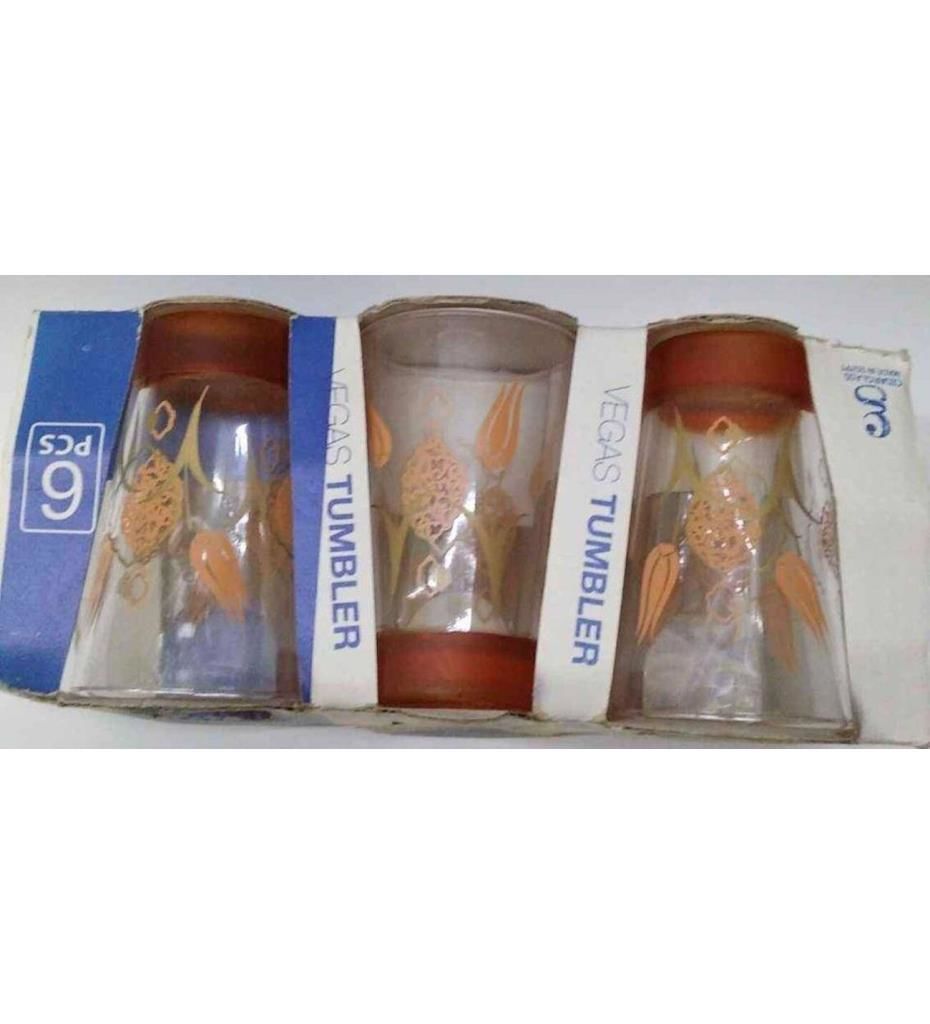 6 Adet Kahve Yanı Dekorlu Su Bardağı