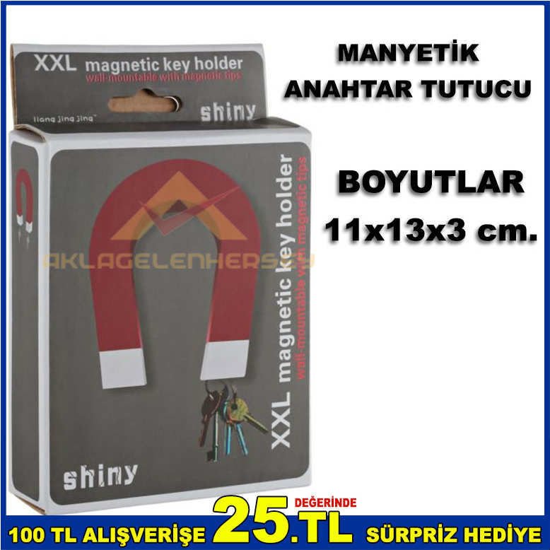 AT NALI MIKTANIS ŞEKLİNDE VİDALI MANYETİK ANAHTAR TUTUCU