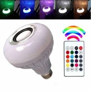 Led Ampul Bluetooth Hoparlörlü Kumandalı Rgb Akıllı Lamba