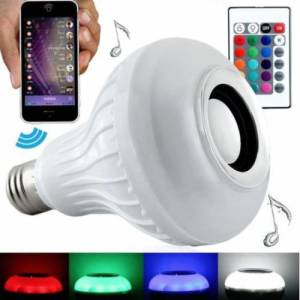 Led Ampul Bluetooth Hoparlörlü Kumandalı Rgb Akıllı Lamba