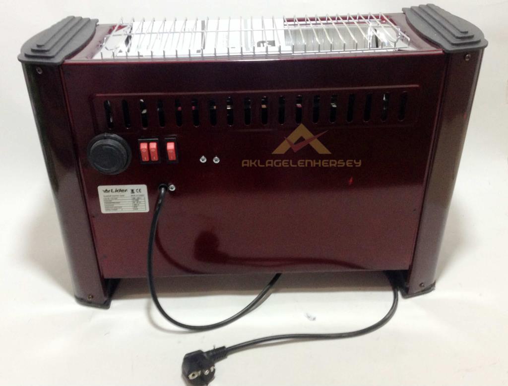 2+1 3 ÇUBUKLU ŞÖMİNE TİPİ 1800W GÜCÜNDE QUARTZ ELEKTRİKLİ SOBA