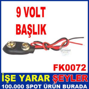 KALIN KARE PİL 2 Lİ BAŞLIK 9 VOLT PİL BAŞLIĞI
