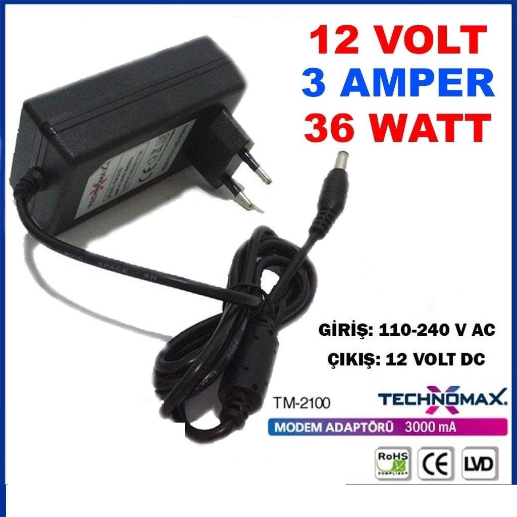 12 VOLT 3 AMPER 36 WATT MODEM ADAPTÖRÜ TM-2100