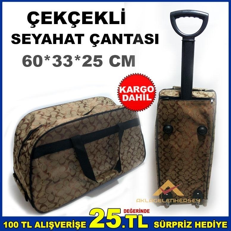 2 GÖZLÜ GİZLİ ÇEKÇEKLİ SEYAHAT ÇANTASI VALİZ