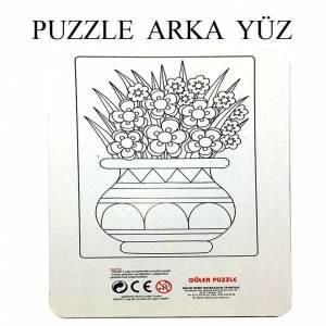 Çocuklar İçin 80 Parça Arka Yüzeyi Boyama Kartlı Büyük Boy Puzzle