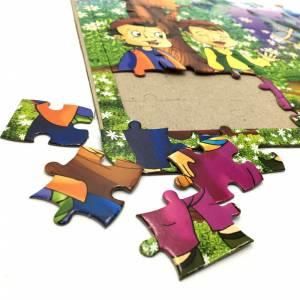 Çocuklar İçin 80 Parça Arka Yüzeyi Boyama Kartlı Büyük Boy Puzzle