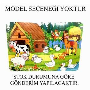 Çocuklar İçin 80 Parça Arka Yüzeyi Boyama Kartlı Büyük Boy Puzzle