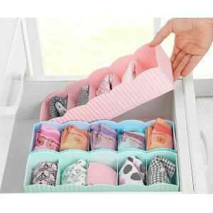 Çekmece organizatörü,5 gözlü çekmece içi çorap,iç giyim,masaüstü takı,kozmetik,makyaj saklama kutusu