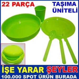 UZUN ÖMÜRLÜ 22 PARÇA ÇANTALI FULL PİKNİK SETİ